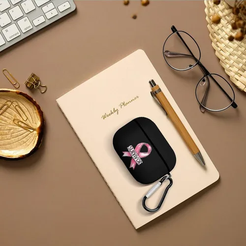 Miniatura 7 de Breast Cancer Survivor Hard Case Compatible with AirPods Pro 2nd / 1st Generation Cover with Keychain