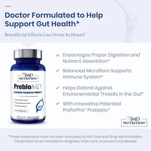 Miniatura 3 de 1MD Nutrition PreBioMD - Prebiótico con PreforPro® Apoya la digestión saludable y las bacterias beneficiosas