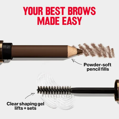 Miniatura 6 de Revlon ColorStay Brow Fantasy, lápiz de polvo para cejas todo en uno con gel transparente moldeador, gel infundido con pantenol, a prueba de Rubio