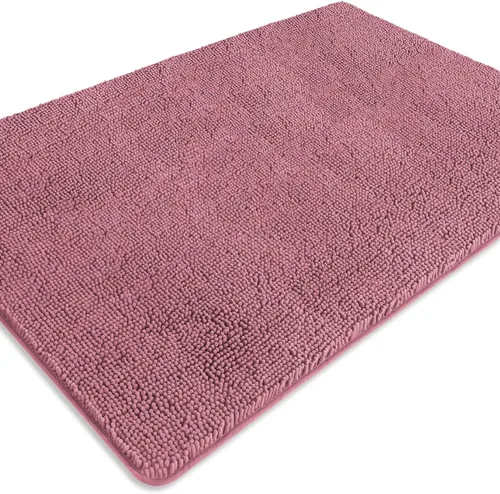 Miniatura 683 de Alfombra de baño pequeña de 12 x 18 pulgadas, lavable y absorbente, antideslizante, alfombra de baño de felpilla gruesa y suave para baño, ducha