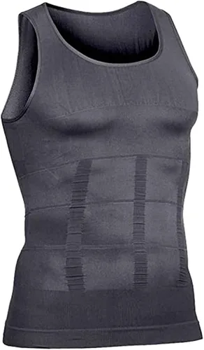 SHAPERLUV - Camiseta sin mangas para hombre, camiseta moldeadora de cuerpo Shaperluv, para hombre, moldeador de cuerpo abdominal, camiseta sin