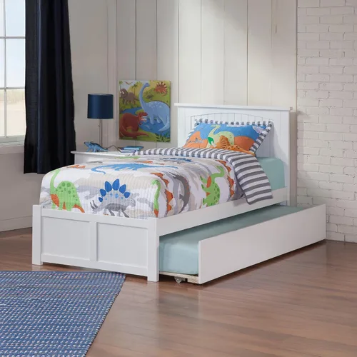 Miniatura 16 de AFI Nantucket - Cama de plataforma tamaño King con estribo y cama nido individual XL en color gris
