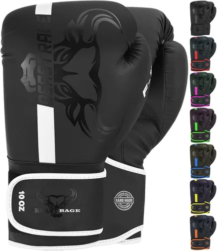 Miniatura 10 de BEAST RAGE Guantes de boxeo Muay Thai Kickboxing MMA Bolsa de Lucha Entrenamiento Golpe Entrenamiento Hombres Mujeres Sparring Fitness Mitones