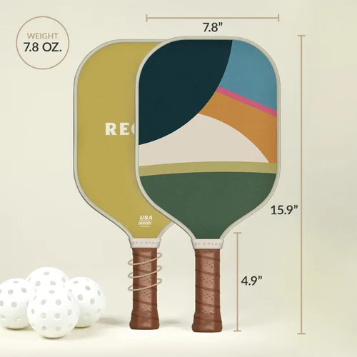 Miniatura 2 de Recess Premium Pickleball Paddle - Superficie de fibra de vidrio fuerte y duradera, ligera, núcleo de panal y asas de agarre cómodas, torneo o juego