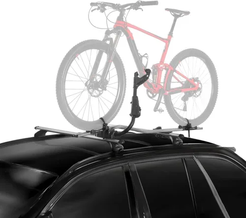 Miniatura 10 de OMAC Portabicicletas para coche con montaje universal de hasta 33 libras, color plateado