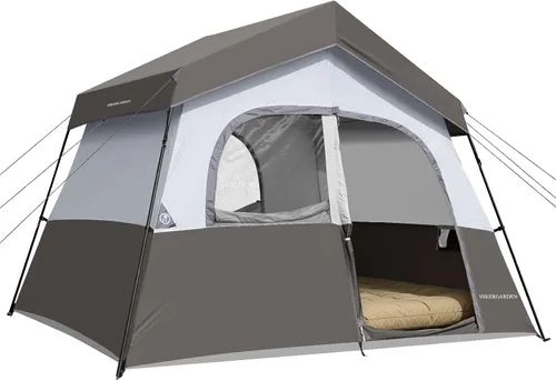 Miniatura 8 de HIKERGARDEN - Tienda de campaña para 6 a 8 personas, tienda de campaña familiar portátil para campamento, tienda de campaña de tela resistente al