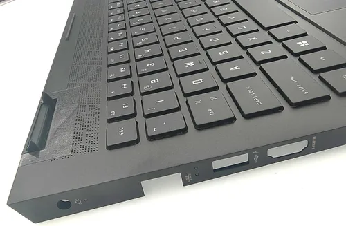 Miniatura 6 de Repuesto para HP Omen 15-EK 15-EN TPN-Q236 Q238 15-EN0013DX Palmrest Carcasa superior con teclado retroiluminado M00666-001 Negro