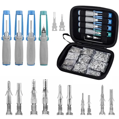 Miniatura 8 de JRready ST6527 Kit de terminales de pines de 150 pares 093" 062" Mini-Fit Jr. MLX Micro-Fit Terminales eléctricos automotrices Conectores de pines