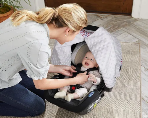 Miniatura 6 de Funda para Asiento de Coche Rquite para Bebé, Fundas para Asiento de Coche para Niña, Funda para Asiento de Coche Infantil de Minky para Invierno