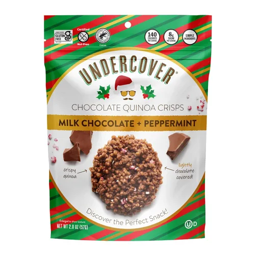 Miniatura 2 de Undercover - Patatas fritas de quinua de chocolate con leche y menta Paquete de 8, bolsas de 2 onzas Sin gluten, sin nueces, aptas