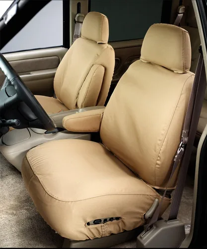 Miniatura 6 de Covercraft SS2382PCCH Fundas de asiento delantero de ajuste personalizado, tela de polialgodón, negro carbón Negro (Charcoal Black)