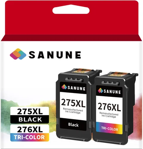275XL 276XL - Cartuchos de tinta de repuesto para Canon 275 y 276 para Canon PIXMA TS3500 TS3520 TS3522 TS3720 TS3722 TR4700 TR4720 TR4722 TR4723 (1