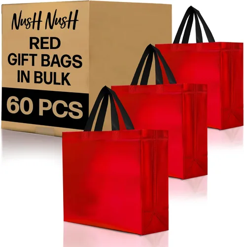 Miniatura 39 de Nush Nush - Bolsas de regalo reutilizables azul aguamarina a granel (azul aguamarina - Tamaño mediano - Juego de 30)
