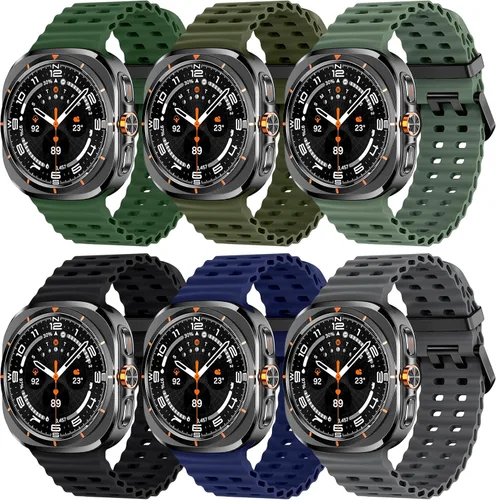 Miniatura 11 de Acextro Paquete de 6 Correas Deportivas Marinas Compatibles con Galaxy Watch Ultra de 47 mm (2025/2024), Correas para Reloj Samsung Watch 7 Ultra
