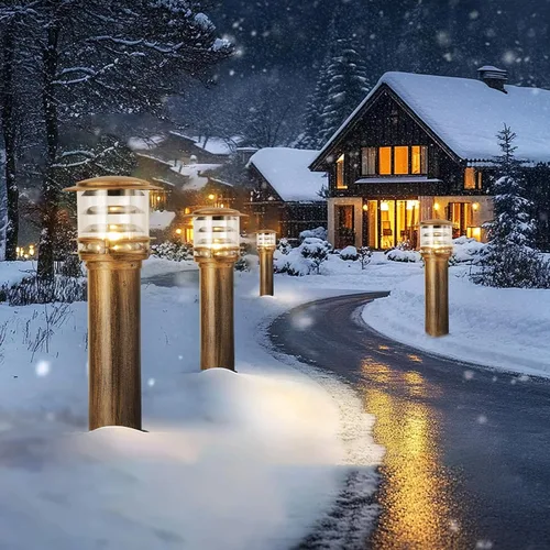 Miniatura 3 de SLAWA Tapas de poste al aire libre, luces de aluminio para caminos de paisaje, con pantalla acrílica, impermeable, columna, pilar, cerca, cubierta