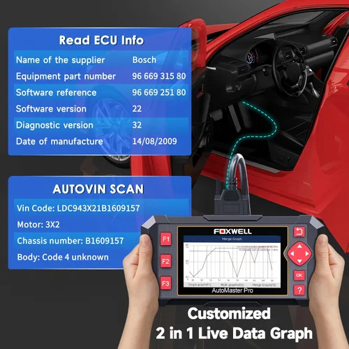 Miniatura 6 de FOXWELL Herramienta de diagnóstico del escáner OBD2 NT604, ABS/SRS/transmisión/comprobación del lector de código del motor para automóviles