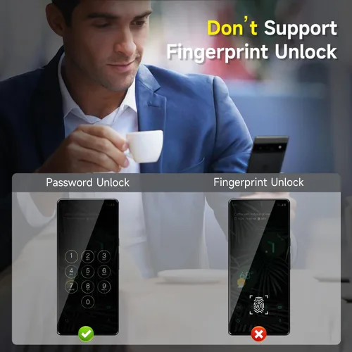 Miniatura 6 de YWXTW Paquete de 2 protectores de pantalla de privacidad para Google Pixel 6 Pro, protector de pantalla de vidrio templado de dureza 9H para Google
