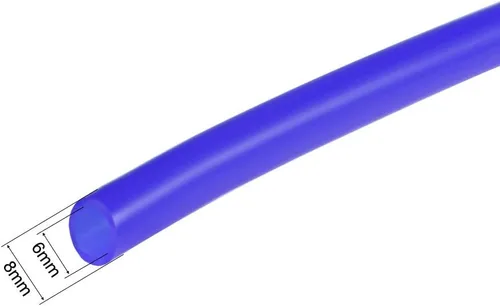Miniatura 2 de uxcell Tubo de silicona, 1/4 pulgadas de diámetro interior x 5/16 pulgadas de diámetro exterior de 3.3 pies (3.3 ft) tubo de goma de silicona Azul