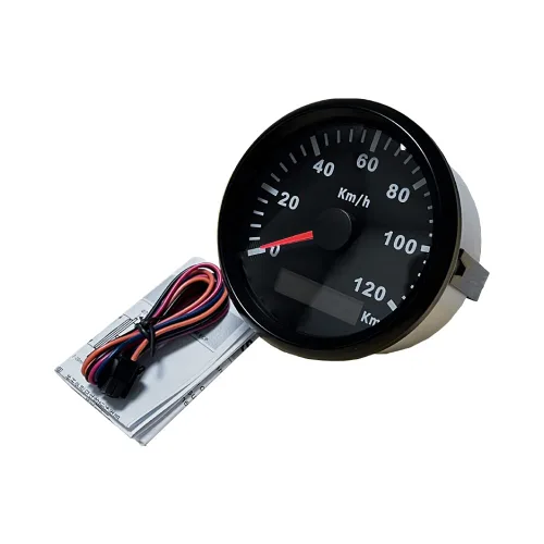 Miniatura 5 de ELING Nuevo universal 3.346 in velocímetro odómetro medidor de velocidad 74.6 mi/h para coche camión motor auto con retroiluminación roja 12V/24V