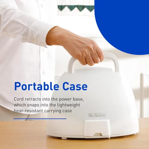 Miniatura 6 de Panasonic NI-QL1000A - Plancha inalámbrica, portátil de 360 grados de estilo libre, plancha de vapor con puntas de precisión y suela de acero Azul