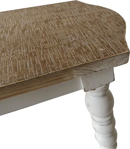Miniatura 5 de dwellington Taburete de madera para baño, taburete de madera para adultos y niños, soporte para plantas de cocina Blanco Cal