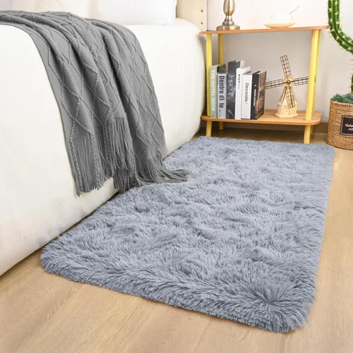 Miniatura 22 de Keeko Alfombras Esponjosas para Sala de Estar y Dormitorio, Alfombra Suave de Felpa para Junto a la Cama, Alfombra Grande Moderna para Interiores