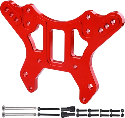 Miniatura 2 de Torre de choque de aluminio delantera y trasera para Arrma 1/8 Kraton/Notorious 6S BLX piezas de repuesto, reemplazo AR330220 y ARA320581 (rojo)