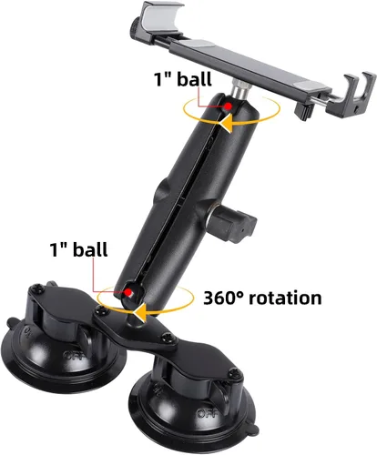 Miniatura 5 de Soporte de Tablet de Aluminio con Base de Doble Ventosa para Parabrisas de Coche/Barco, Soporte de Tablet Compatible con iPad Air 13" M2 (2024)