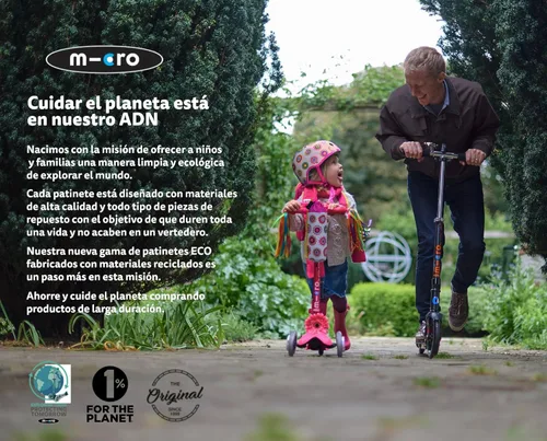 Miniatura 8 de Micro Kickboard - Mini Deluxe Scooter LED Plegable, 3 Ruedas, Inclinarse para Dirigir, Scooter Micro de Diseño Suizo con Ruedas LED que se Iluminan