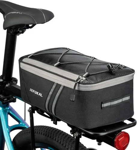 JXFUKAL Bolsa trasera para bicicleta con cubierta de lluvia, 7L/9L/10L/12L Bolsa de sillín de bicicleta Ebike Bolsa de ciclismo Alforja de maletero