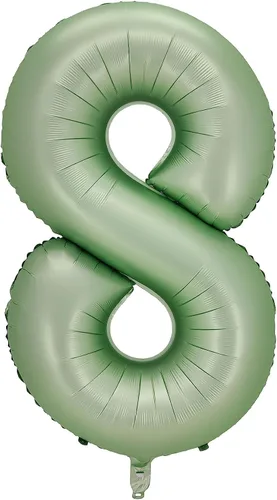 Miniatura 8 de Globos de papel aluminio verde Oliver número 0, 40 pulgadas