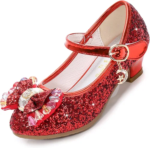 Miniatura 12 de Cadidi Dinos Zapatos de vestir para niñas con tacón de fiesta de boda Mary Jane Princess Flower Shoes (bebé/niño pequeño/niño grande)