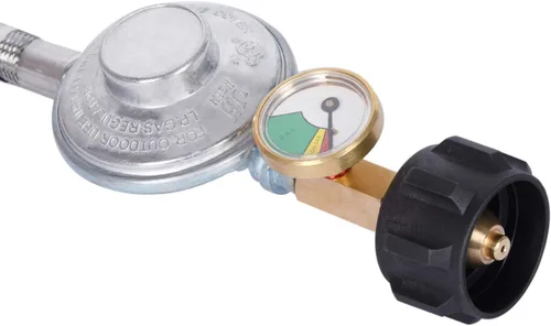 Miniatura 4 de GasSaf Manguera de regulador de propano de 6 pies con medidor, manguera de regulador para parrilla con conexión QCC1 para la mayoría de parrillas
