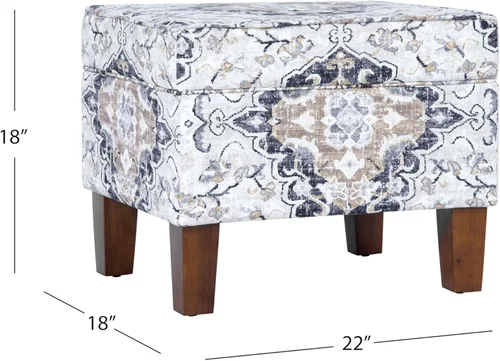 Miniatura 3 de Spatial Order Decoración del hogar Colección Dinah - Otomana moderna de almacenamiento, otomana con almacenamiento para sala de estar y dormitorio