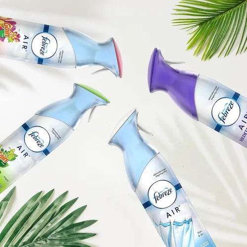 Miniatura 5 de Febreze Ambientador y eliminador de olores en aerosol, surtido de aromas Febreze y desodorante para baño, original, Island Fresh, Linen Sky