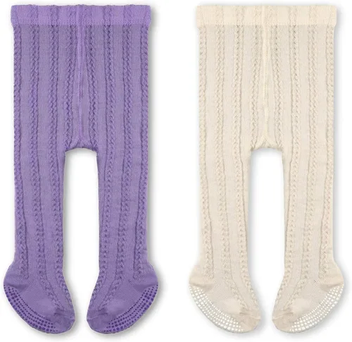 Miniatura 3 de LA ACTIVE Medias de invierno para bebé, acogedoras y cálidas, de punto trenzado, con agarre antideslizante, para bebés, recién nacidos