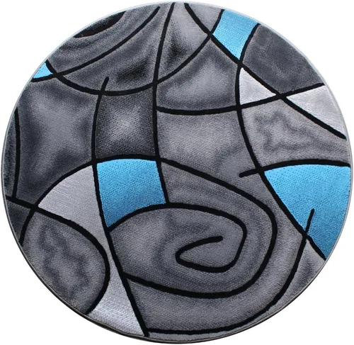 Miniatura 18 de Masada Rugs, Alfombra moderna y contemporánea, color morado, gris y negro (2 pies x 3 pies)