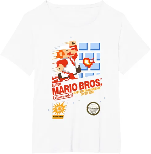 Miniatura 37 de Super Mario Dashin - Camiseta gráfica de acción, ajuste clásico, cuello redondo, color negro