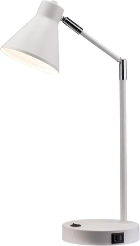 Miniatura 10 de O'Bright Astrum - Lámpara de escritorio LED con puertos de carga USB duales, 100% metálica, brazos giratorios de 270 grados, luz blanca suave Latón
