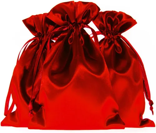 Miniatura 11 de Bolsas con cordón de satén azul bebé para regalo y recuerdo de boda, 5 x 8 pulgadas, 50 por paquete