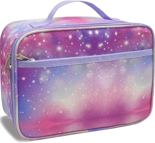 Miniatura 15 de Kulle - Lonchera de astronauta para niños, bolsa de almuerzo con tema espacial aislada, lonchera térmica reutilizable para niños, para la escuela