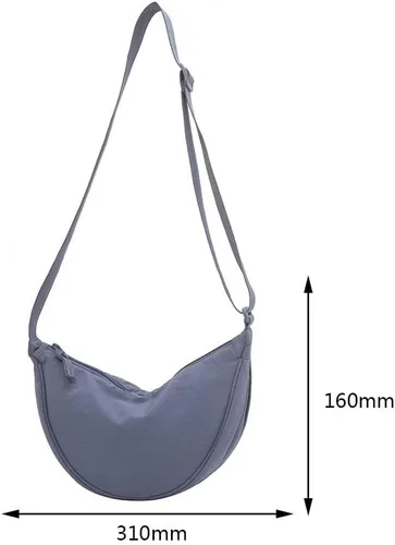 Miniatura 7 de Crescent Bag for Women Men Nylon Crossbody Bag Lightweight Hobo Sling bag Small Shoulder Bag Purse Dumpling Bag