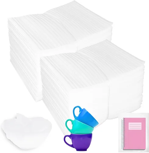 Miniatura 22 de Bolsas de espuma acolchada de 8'' x 10'', 50 piezas de suministros de amortiguación para mudanzas, bolsas de espuma que protegen artículos frágiles