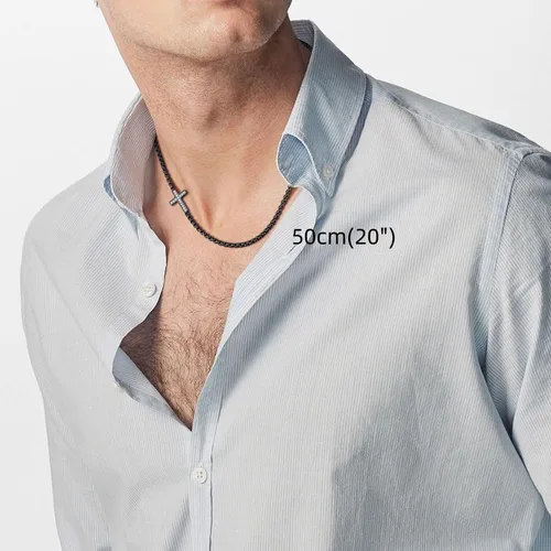 Miniatura 3 de GAVU Collar de cruz de acero inoxidable para hombre
