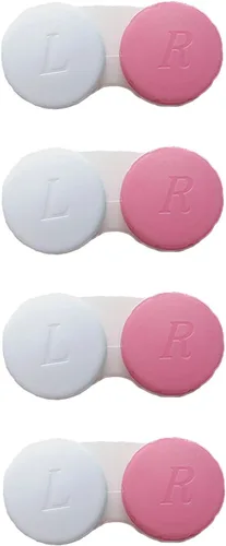 Miniatura 12 de Paquete de 4 Estuches para Lentes de Contacto a Granel Caja Contenedor de Remojo y Almacenamiento (Negro)