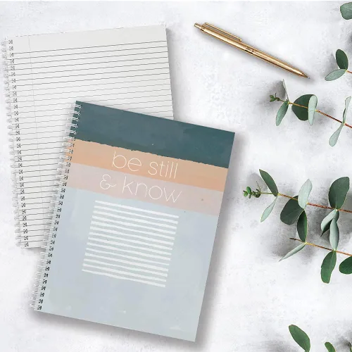 Miniatura 5 de Gotcha Covered Notebooks Cuaderno de tapa blanda Be Still And Know de 8.5 x 11 pulgadas, 120 páginas con rayas universitarias, cubierta laminada