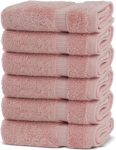 Miniatura 68 de Chakir Turkish Linens - Toallas turcas de alta calidad 100% algodón para baño, 13 x 13 pulgadas (6 toallas pequeñas, aguamarina)