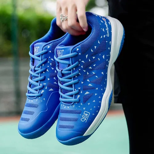 Miniatura 4 de Jakcuz Zapatos de tenis de bádminton para hombres y mujeres, zapatos de raqueta, tenis de voleibol para entrenamiento de cancha en interiores