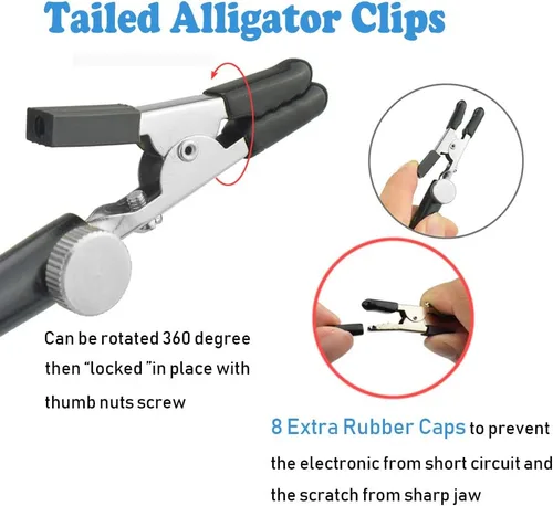 Miniatura 5 de Toolour Manos Magnéticas de Ayuda para Soldadura de Tercera Mano, 4 Brazos de Metal con Ajuste de Pinza, Abrazaderas de Soldadura Flexibles