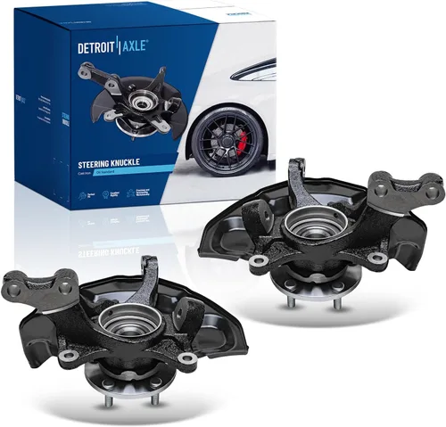 Miniatura 40 de Detroit Axle - Conjunto de manguetas de dirección delanteras de 2 piezas para Hyundai Accent 06-11, 2 manguetas de dirección y conjunto de buje